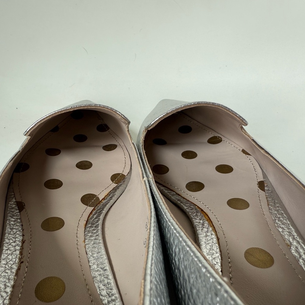 Mini Boden Silver Pointed Toe Flats - Picture 7 of 16